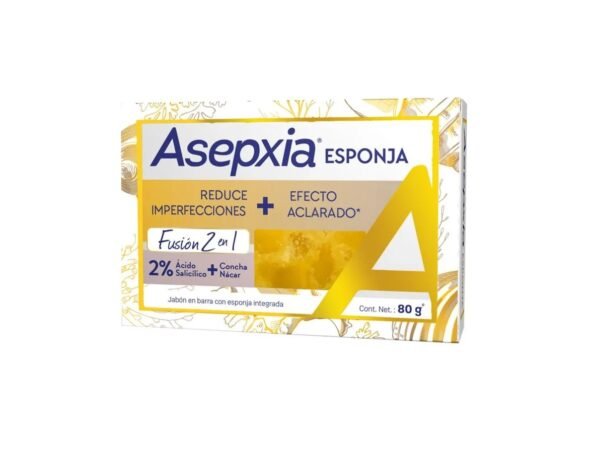 Asepxia Jabon en Barra con Esponja Fusion 2 en 1