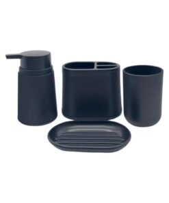 Accesorios baño set x4 negro - Suka