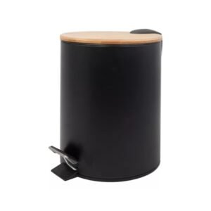 Cesto con pedal y tapa de bamboo 12Lt - Suka