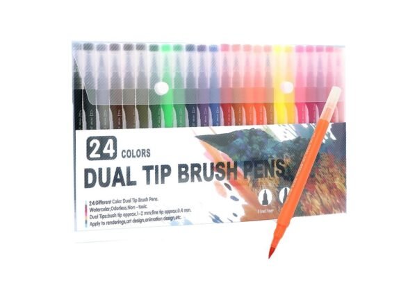 Set de Marcadores x24 Doble Punta Pincel Colours