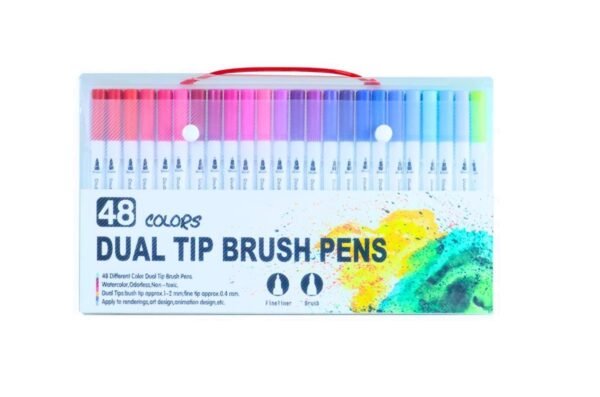 Set de Marcadores x48 Doble Punta Pincel Colours