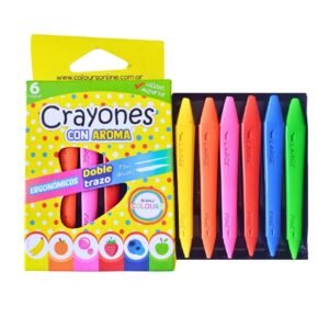 Crayones con Aroma x6 Doble Trazo