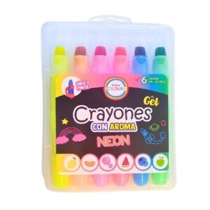Crayones con Aroma x6 en Gel Neón Girá y Pintá