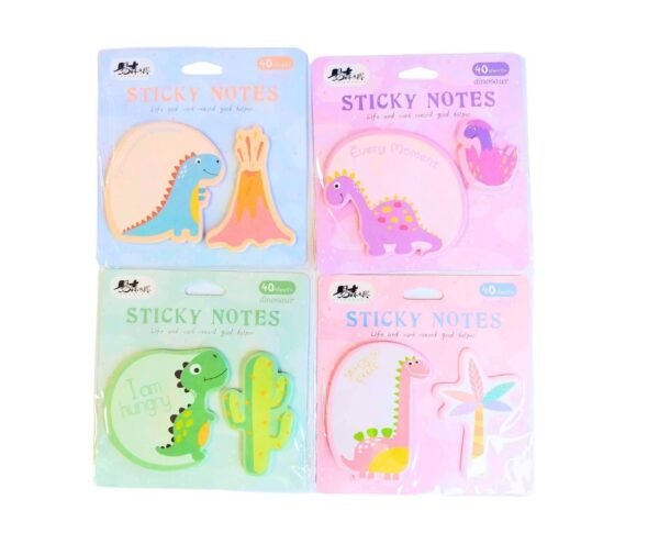 Post It Set Dinos Colours