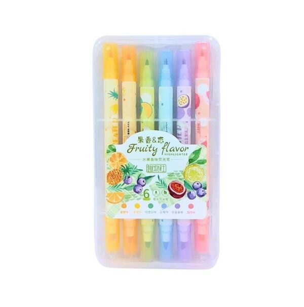 Resaltador Doble Punta con Fragancia Set x6 Colours
