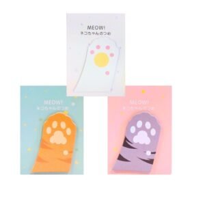 Post It Set Huellitas Gatos 6 Colours