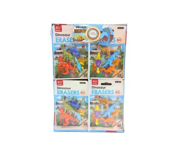 Pack de Gomas de Borrar Dinos x4 Colours