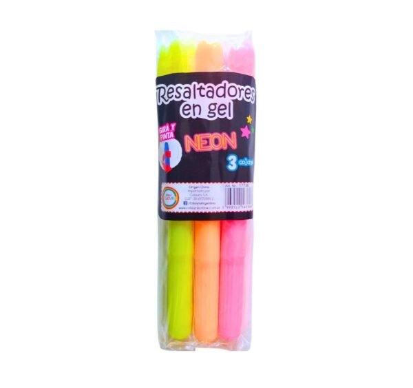 Set Resaltadores Neon x3 Colours