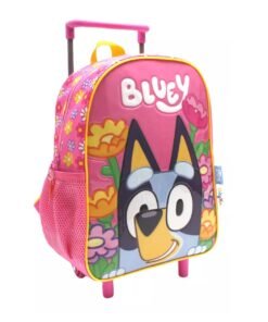 Wabro Bluey Mochila con Carro Rosa 12 pulgadas