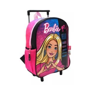 Mochila Barbie Wabro Con Carro Hello World 12 Pulgadas