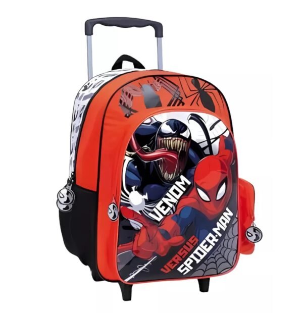 Mochila Escolar Con Carro 16 Spiderman Vs Venom