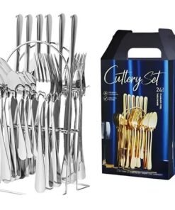 Set de Cubiertos x24 Piezas + Soporte