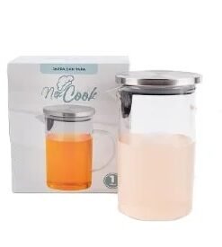 Jarra de Vidrio con Tapa Metálica