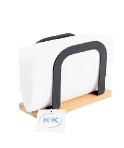 Servilletero con Base de Bambú