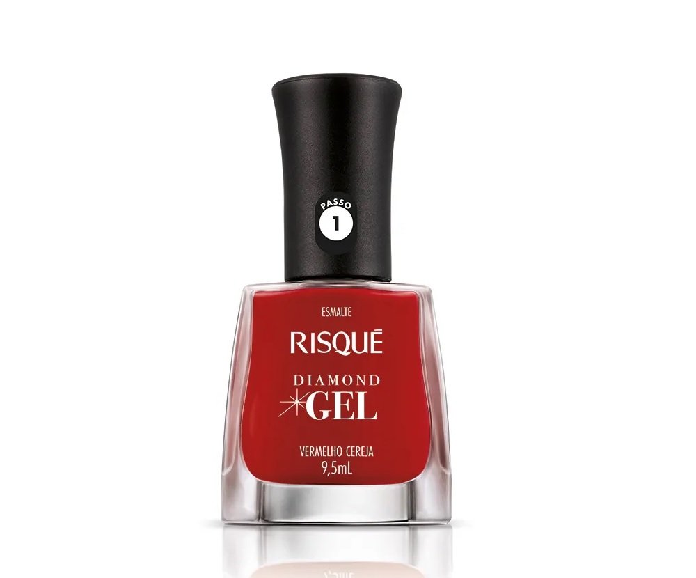 Risque Esmalte Diamond Gel Vermelho Cereja