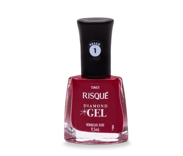 Risque Esmalte Diamond Gel Vermelho Rubí