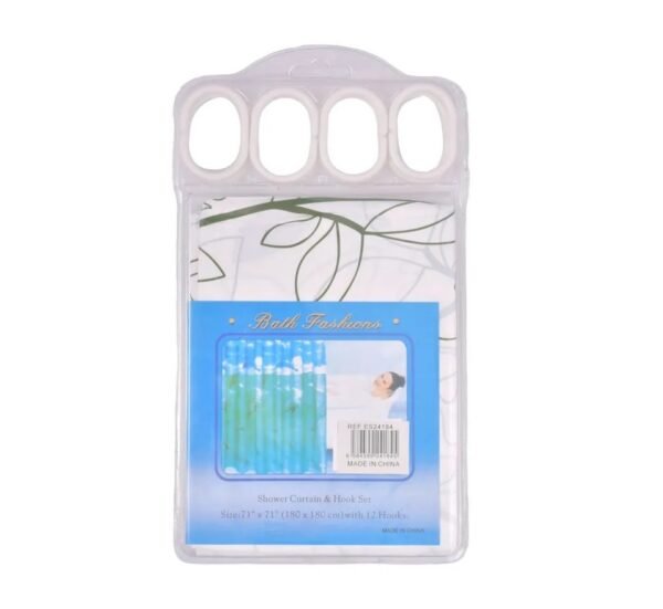 Cortina para Baño Bath Fashions con Ganchos