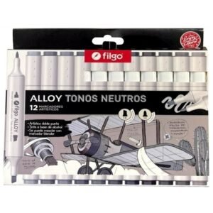 Filgo Marcadores Alloy Doble Punta Set Neutros x12