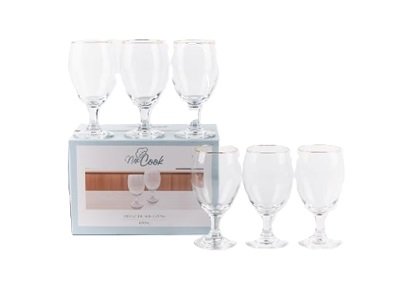 Copas Transparentes con Borde Dorado