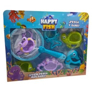 Juego De Pesca Happy Fish Con Red Y Animales Marinos