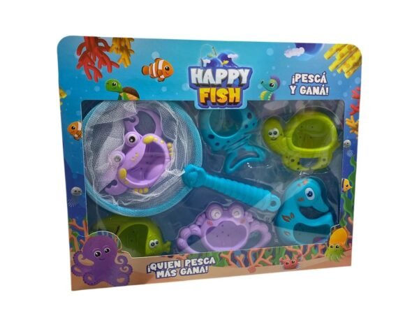 Juego De Pesca Happy Fish Con Red Y Animales Marinos