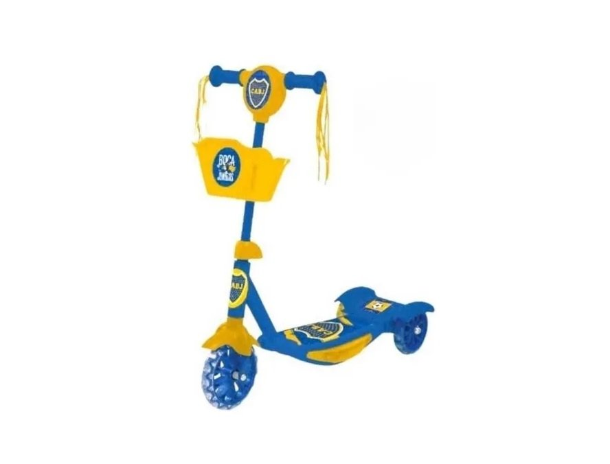 Monopatin Canasto Boca Juniors Con Luz Y Sonido