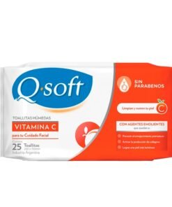 Q-Soft Toallitas Limpiadoras Faciales Vitamina C