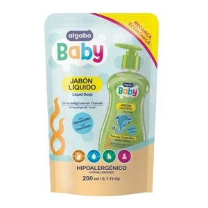 Jabón Líquido Algabo Baby - Tiernas Cosquillas (Recarga Económica) x200ml