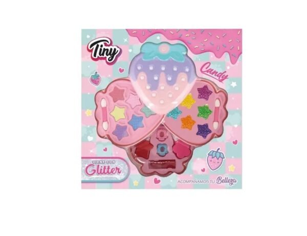 Set De Maquillaje Frutilla Sombra Y Glitter