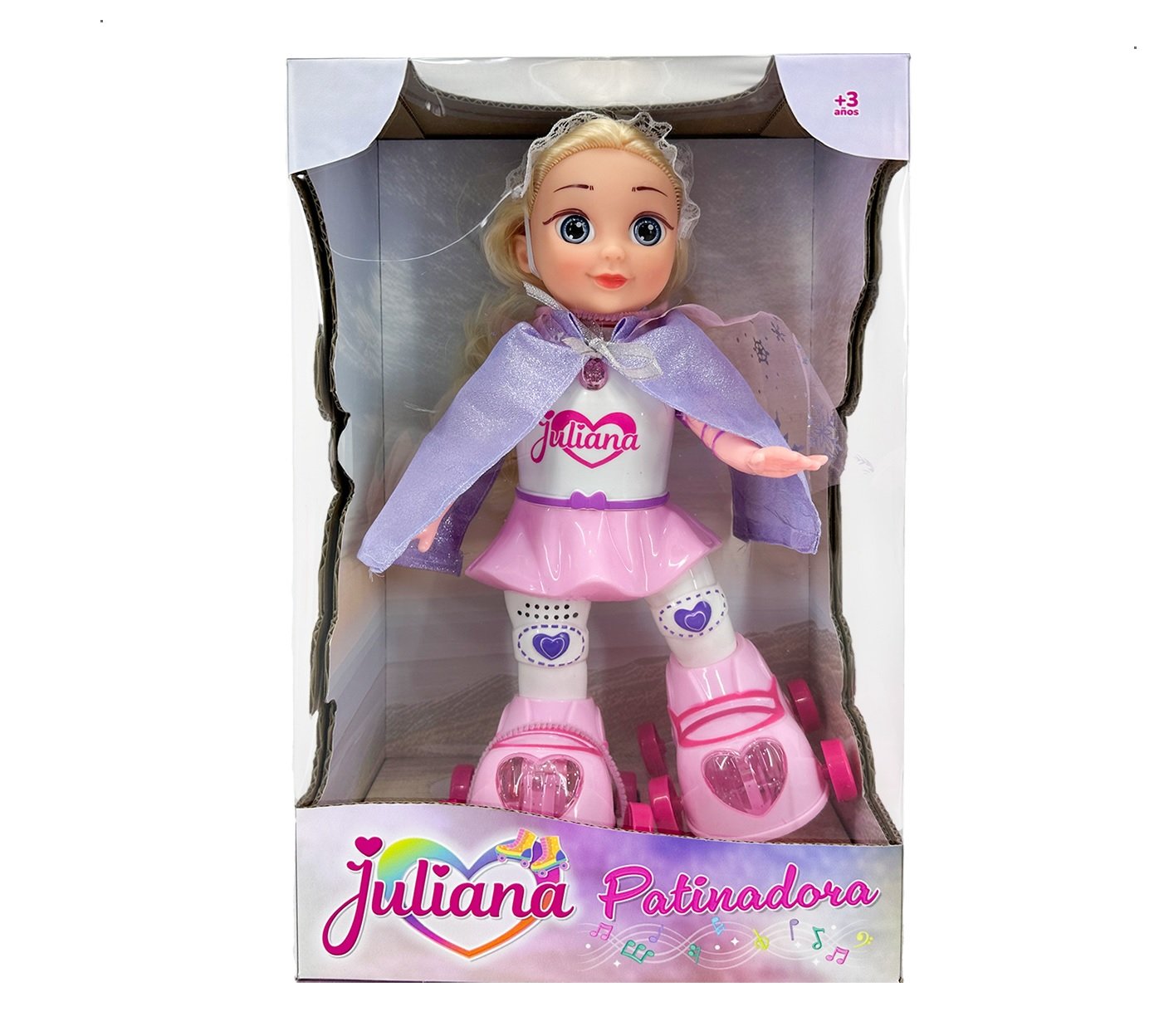 Juliana Muñeca Patinadora Con Luz Y Sonido