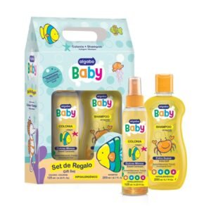 Shampoo (x200ml) + Colonia (x125ml) Algabo Baby Setx2