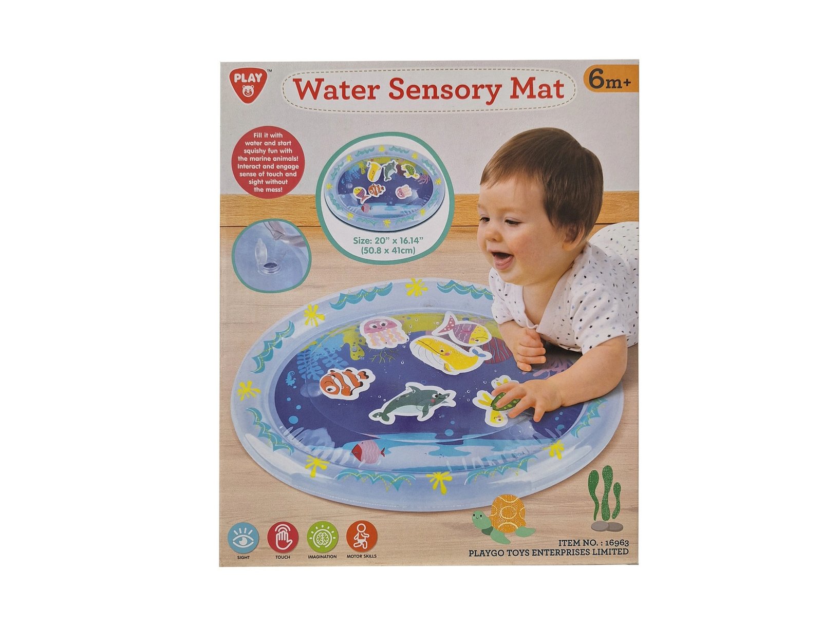 Alfombra Sensorial De Agua Animales Marinos Playgo