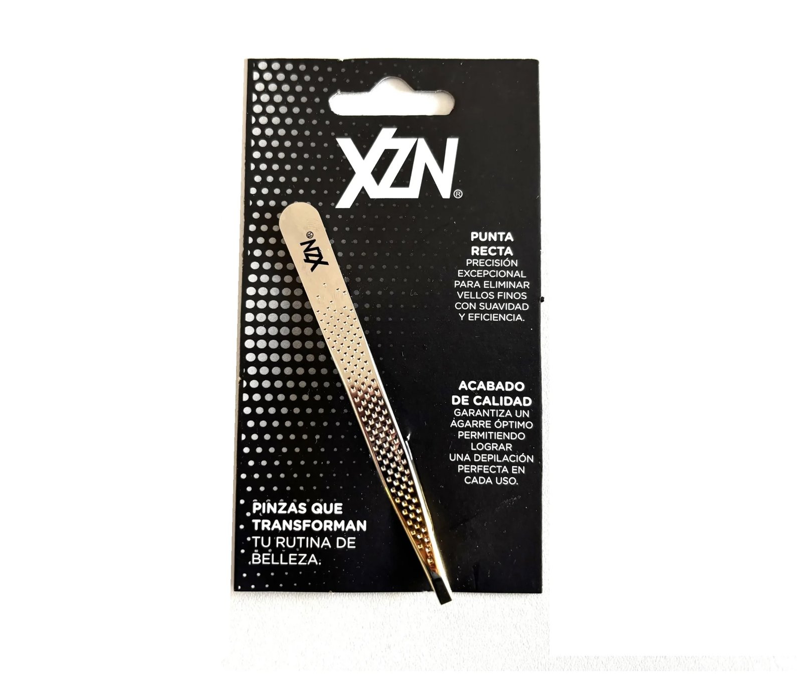 Pinza de Depilar Punta Diamantada Recta