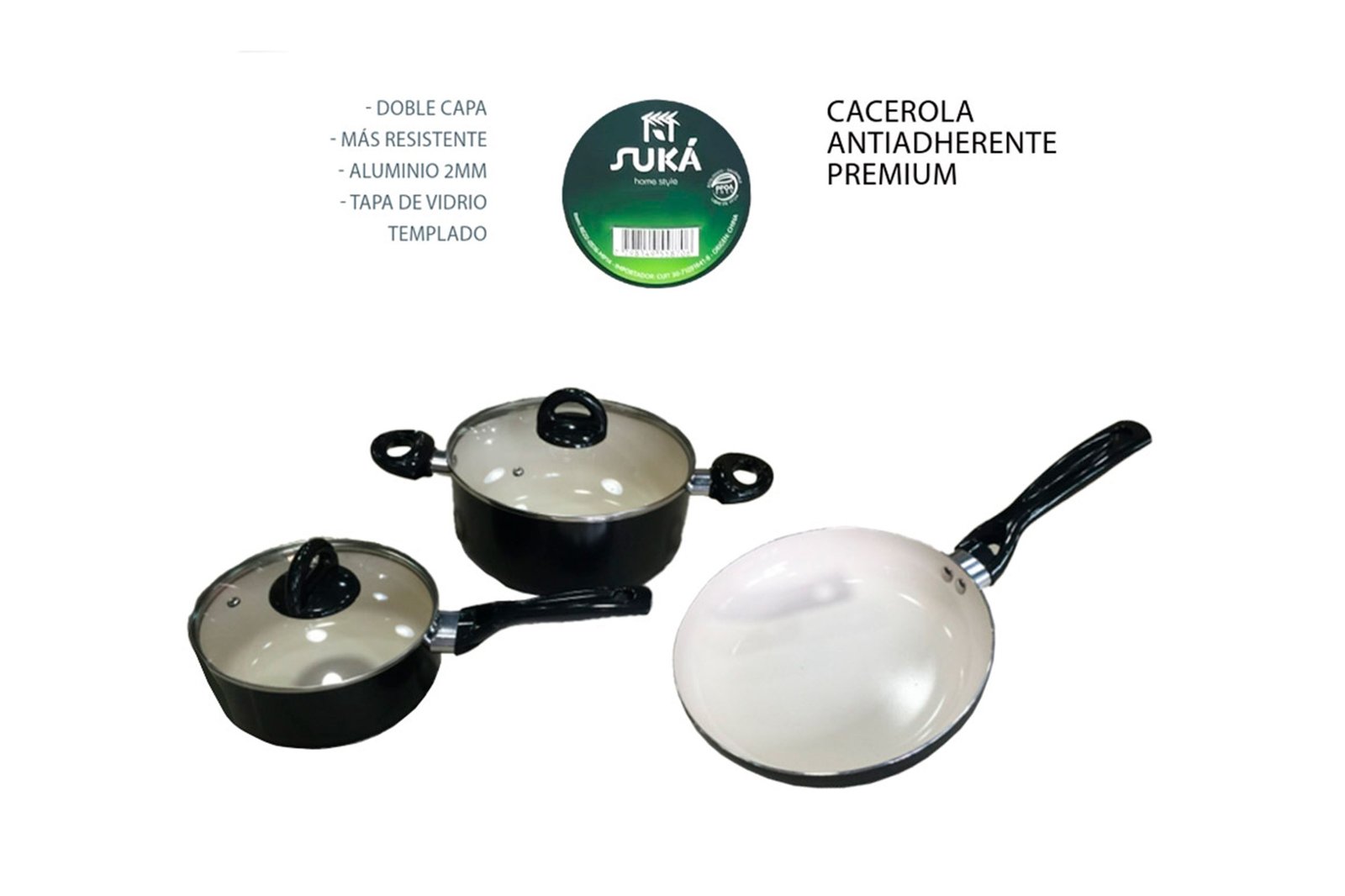 Suká set 5 piezas Antiadherente cerámico