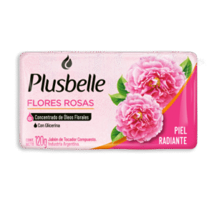 Jabón Plusbelle Flores Rosas piel radiante