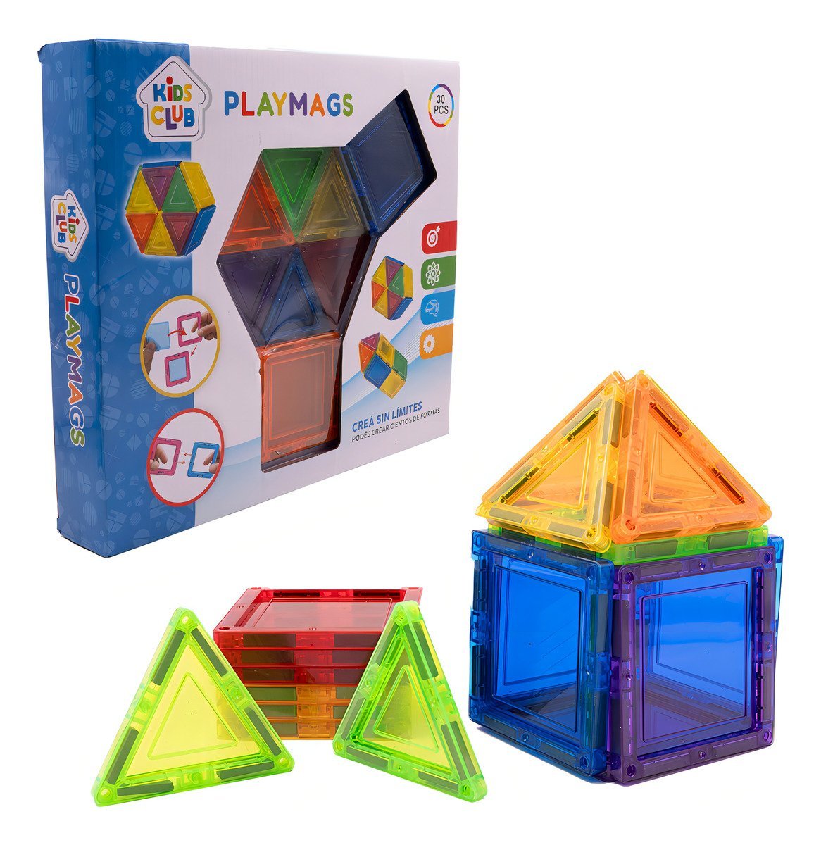 Bloques Magnéticos PlayMags 30pcs ¡Crea sin Limites! - Imagen 5