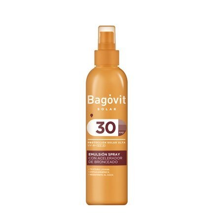 Bagovit Emulsión Spray c/Acelerador de Bronceado fps30 x200gr