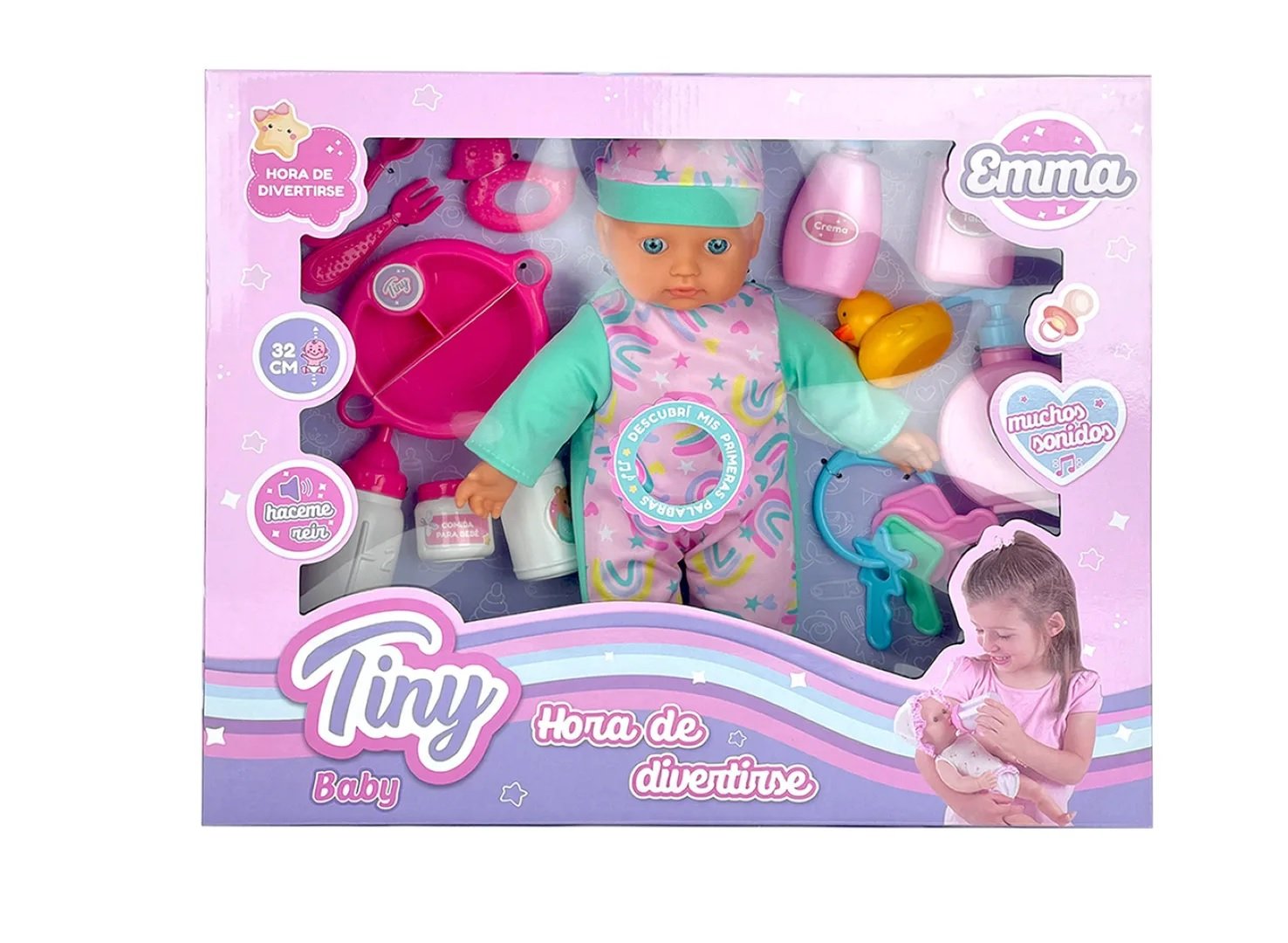 Muñeca Tiny Baby Emma ¡hora De Divertirse!