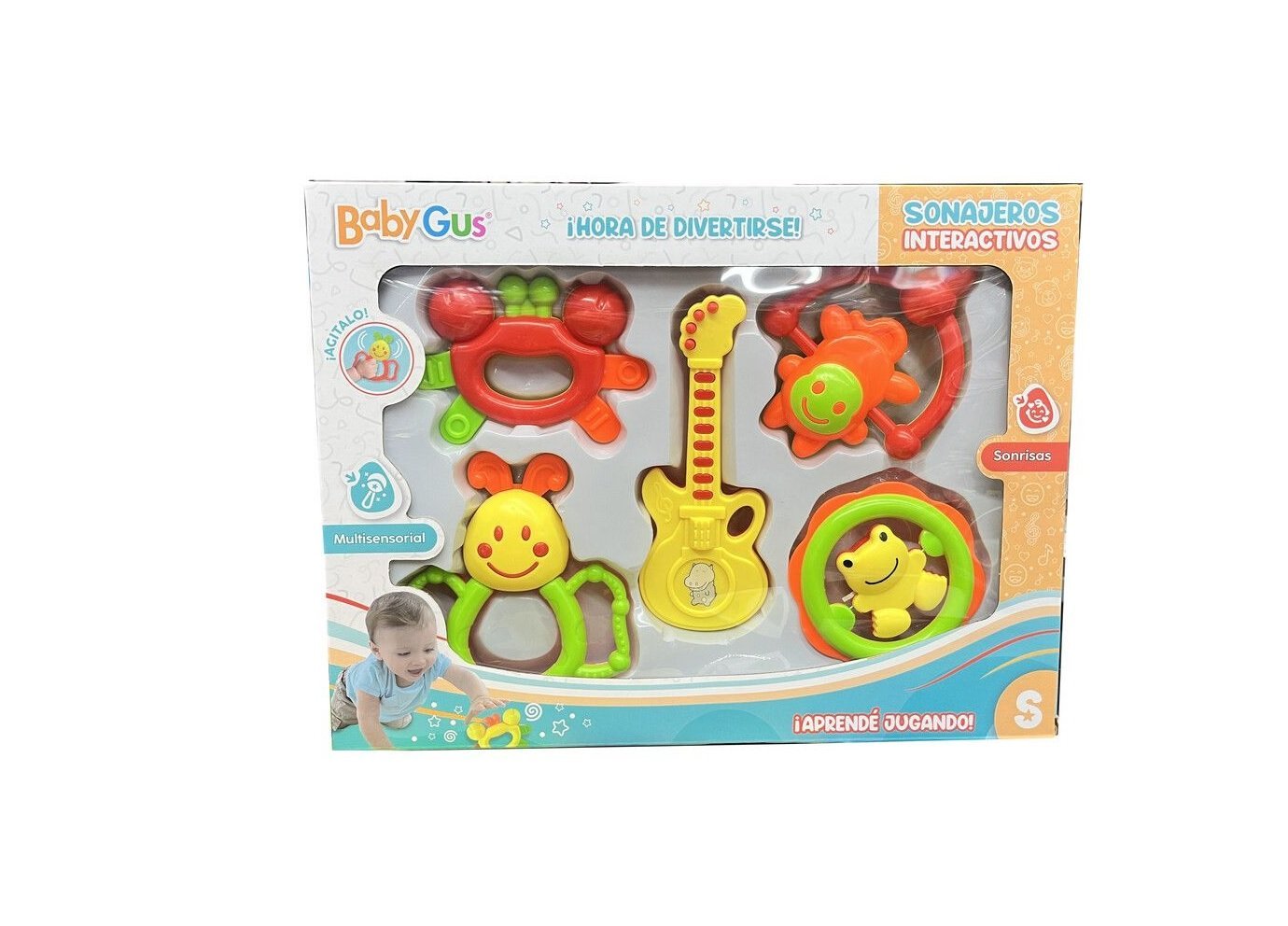 Baby Gus Sonajeros Interactivos x5 piezas 51168