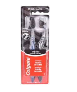 Cepillo Colgate ZigZag pack x2 Cerdas con Infusión De Carbón