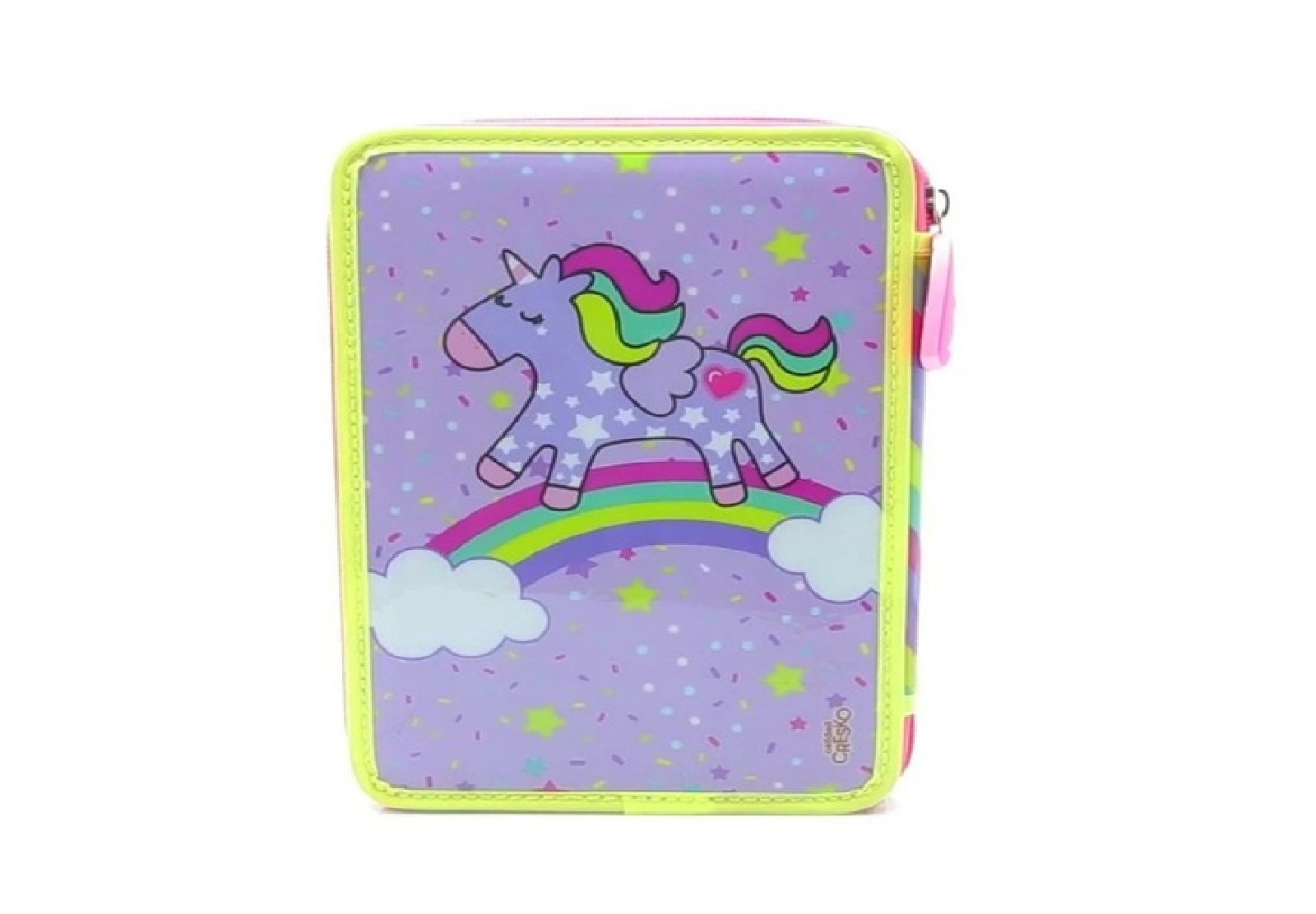 Mushi Simones Cartuchera Set Escolar Un Piso Unicornio Verde SI525 - Imagen 2