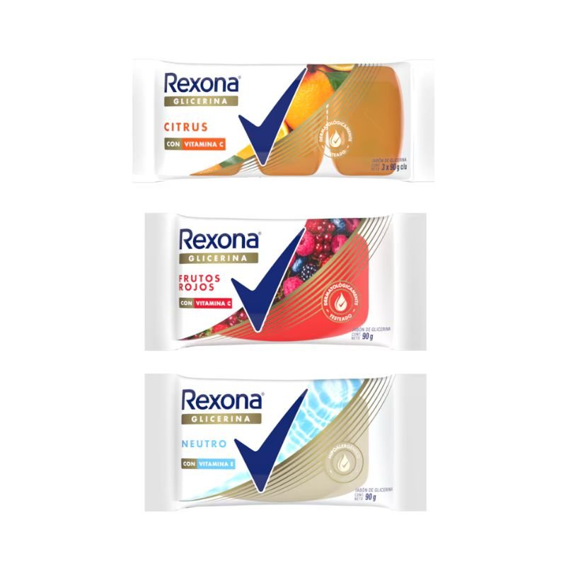 Jabón Rexona glicerina 90gr