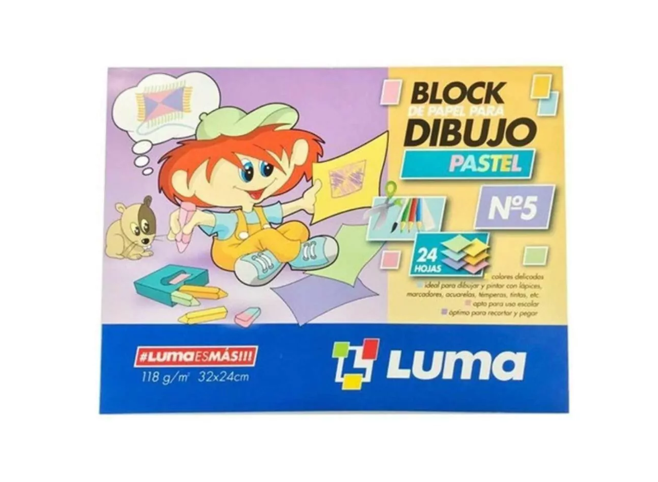 Mil28 Block de Dibujo N°5 Pastel