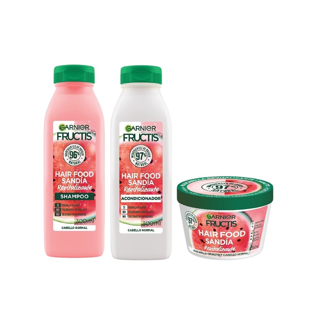Combo Fructis garnier Hair food Sandia completo