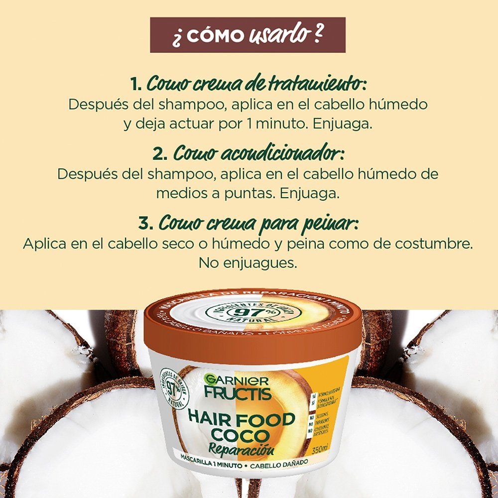 Combo Fructis garnier Hair food coco completo - Imagen 4