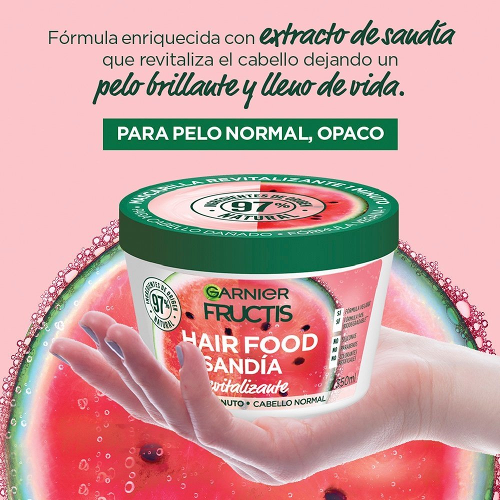 Combo Fructis garnier Hair food Sandia completo - Imagen 2