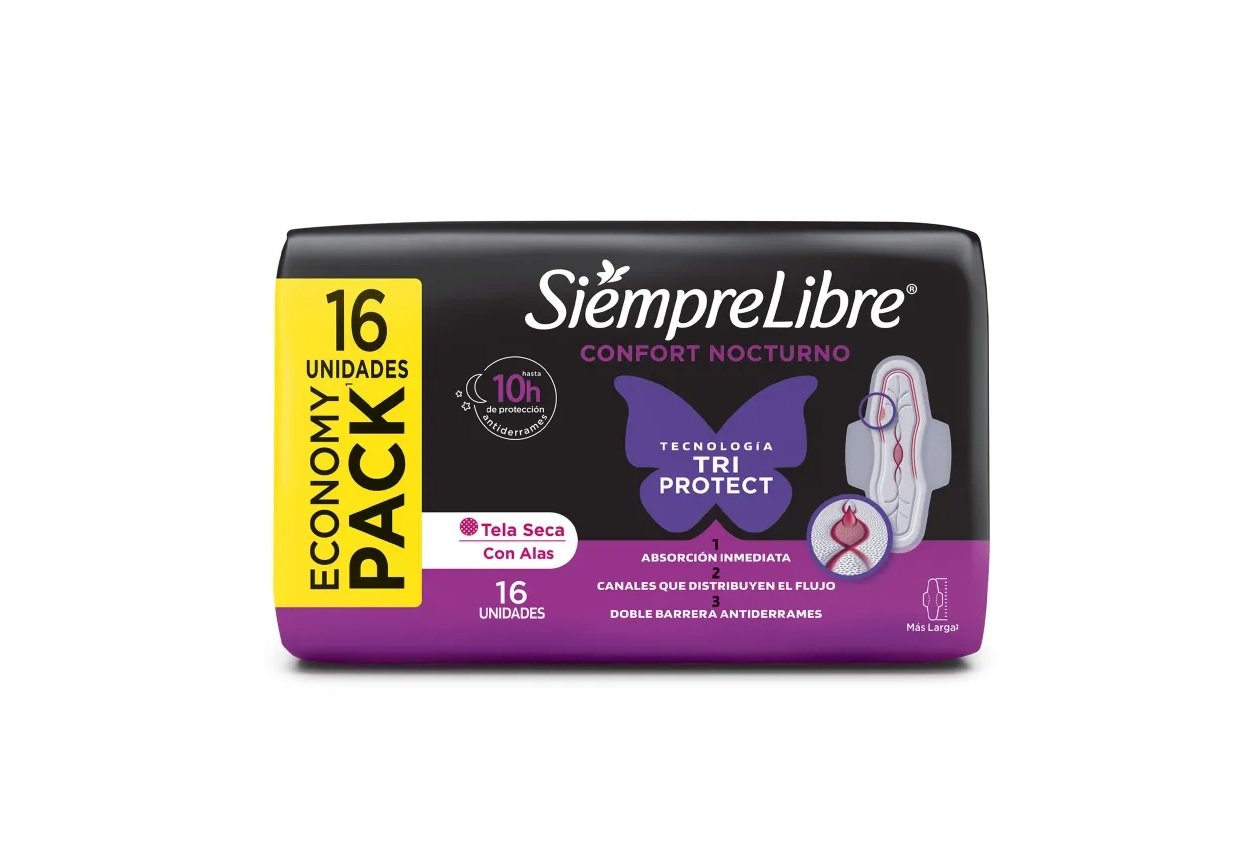 Siempre Libre Confort Nocturno Tri-protect x16