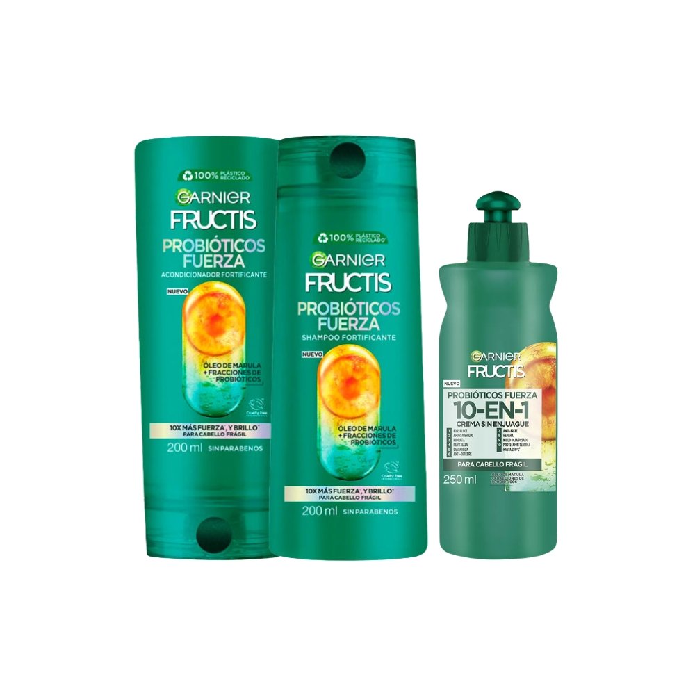 Combo capilar Fructis Prebióticos Fuerza completo