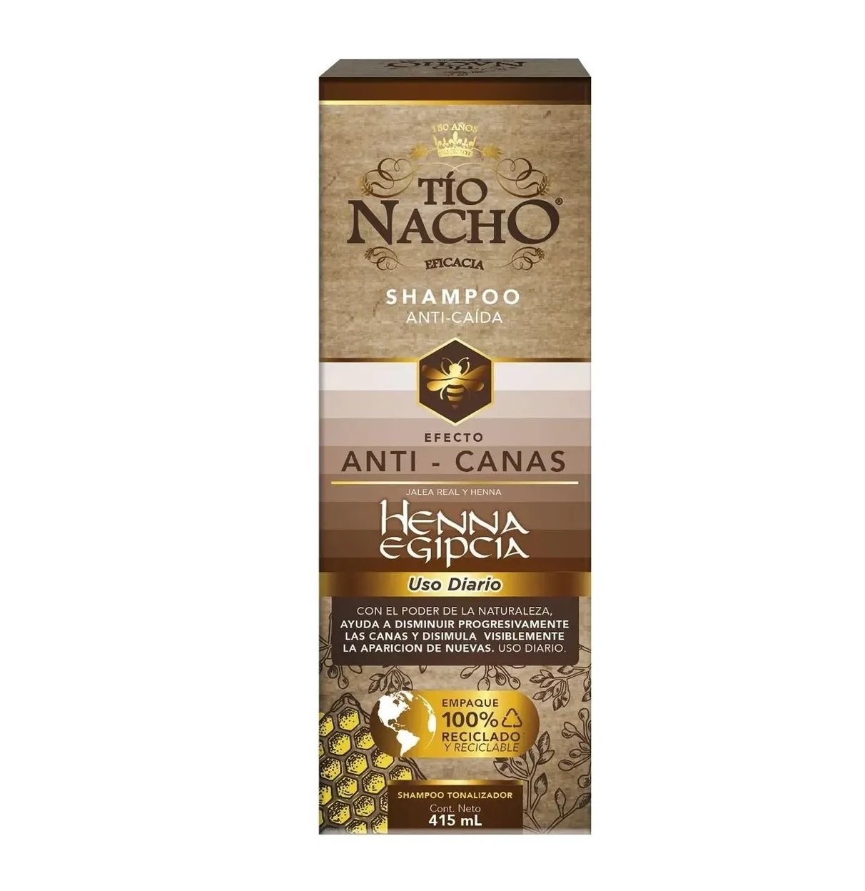 Tío Nacho Shampoo Anti-Canas con Henna