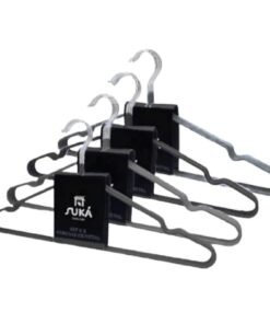 Perchas Negras Suká Metal pack x5